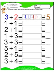 Toplama işlemi yaprak test